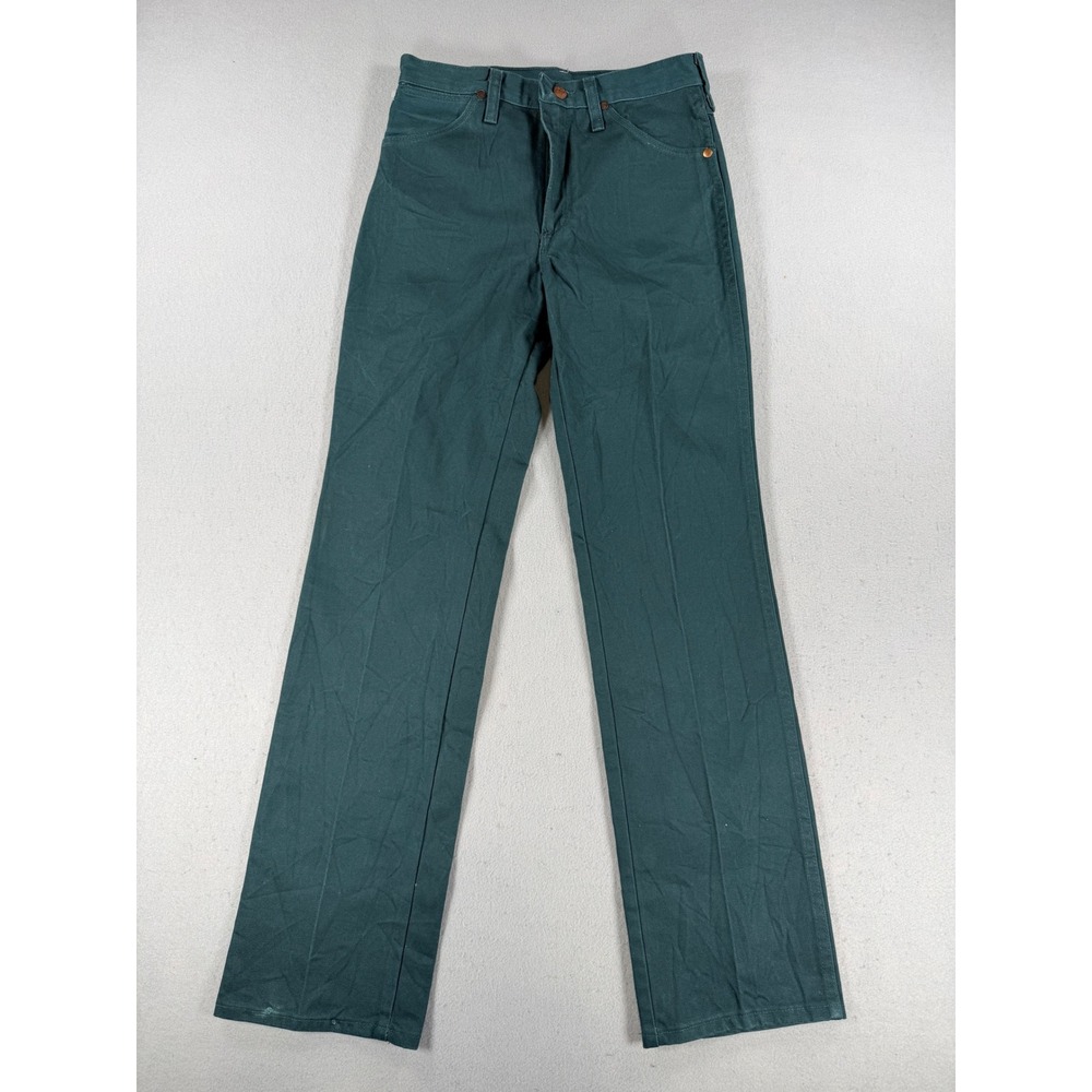 VTG Wrangler Cowboy Cut Slim Fit Green Jeans 936CGN Made in USA 29x32